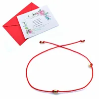 Bransoletka Szczęścia Czerwona Nitka Srebro 925
