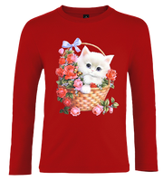 Bluzka tshirt z długim rękawem Kot