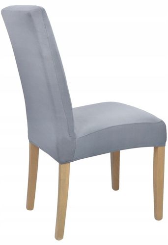 Zestaw 6 SZT POKROWCE NA KRZESŁA Pokrowiec Krzesło SZARY Elastyczny Gruby na Arena.pl