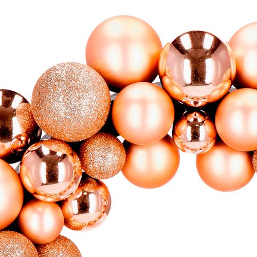 Wieniec świąteczny z bombek, wianek na drzwi 34 cm stroik, złoty na Arena.pl