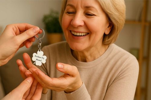 BRELOK KONICZYNKA DZIEŃ MAMY DO KLUCZY Z WŁASNYM TRWAŁYM NAPISEM GRAWEREM na Arena.pl
