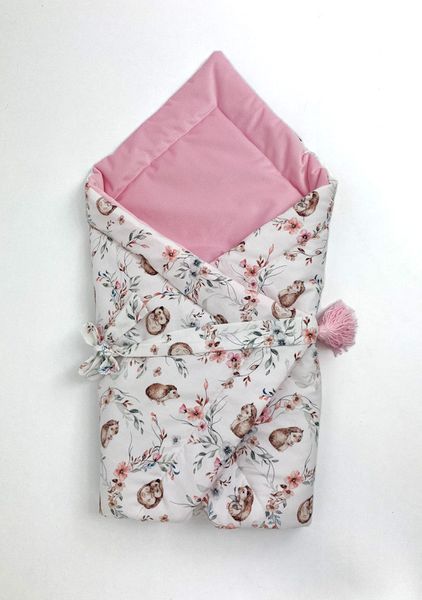 Rożek z tkaniny 100% bawełnianej premium - Jeże połączonej z velvetem zdjęcie 2