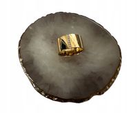 1063 Pierścionek obrączka szeroka BLUEBERRY r 6/16