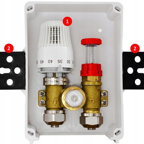 Zawór do PODŁOGÓWKI RTL BOX 3/4" GŁOWICA Podtynkowy OGRANICZNIK TEMPERATURY na Arena.pl