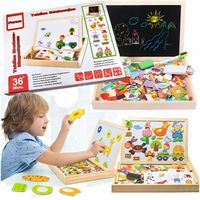 TABLICA EDUKACYJNA MAGNETYCZNA DREWNIANA KREDOWA WIELOFUNKCYJNA DLA DZIECI