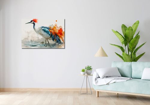 Obraz 90x60cm Żuraw w Akwareli na Arena.pl
