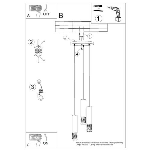 Lampa wisząca LIRO 3P biały na Arena.pl
