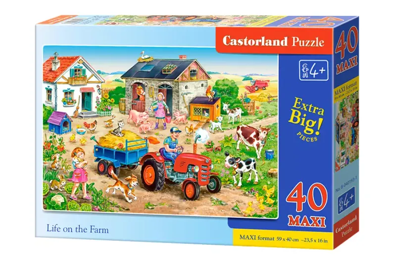 Puzzle maxi 40 elementów. Życie na farmie zdjęcie 1