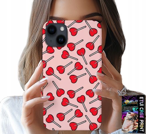 ETUI DO IPHONE 14 - KOBIECE, MODNE WZORY LIZAKI W SERCA CASE na Arena.pl