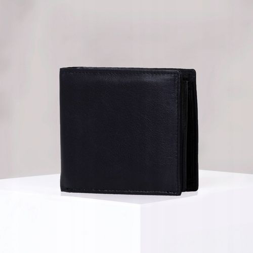 SEPHER Portfel Skórzany męski CZARNY piozomy SKÓRA na Arena.pl