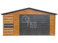 Garaż Blaszany 4x5 + wiata 1x5 Brama dwuskrzydłowa okno rynny   TKD211