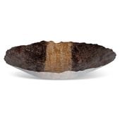 Misa dekoracyjna szklana DEMIMI 39X39X8 brązowa