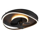 Sufitowa lampa z wentylatorem Sortland R67393132 LED 36W 2700-6500K czarna