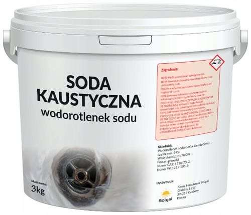 WODOROTLENEK SODU do rur syfonu SODA KAUSTYCZNA czysty skład 3kg na Arena.pl