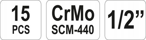 YATO ZESTAW KOMPLET NASADKI KLUCZE UDAROWE DŁUGIE 1/2 15 EL WALIZKA na Arena.pl