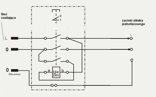 WYŁĄCZNIK włącznik SILNIK 1 faz. 230V KOA2Y KEDU jednofazowy przekaźnik JD4 na Arena.pl
