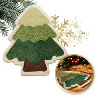 dywanik wycieraczka świąteczna choinka - 36 x 57cm dyw11