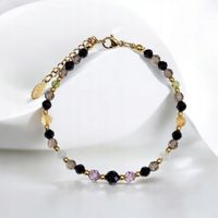 Bransoletka Talizman Dostatek i Zdrowie Ametyst Turmalin Cytryn Oliwin