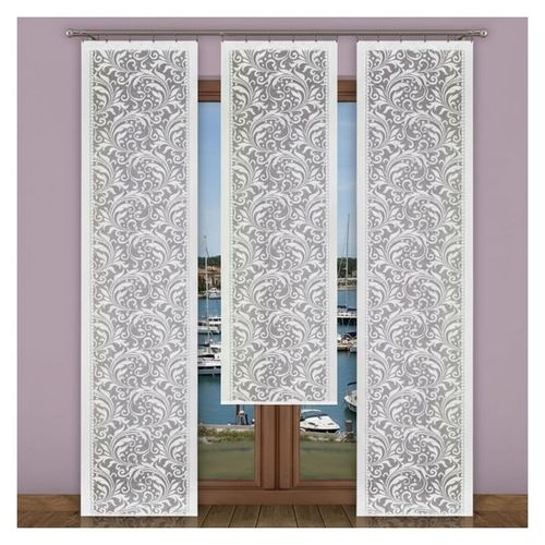 Firanka a'la panel Biały Homer szerokość 60 cm DomoweTekstylia | WN744H 061 na Arena.pl