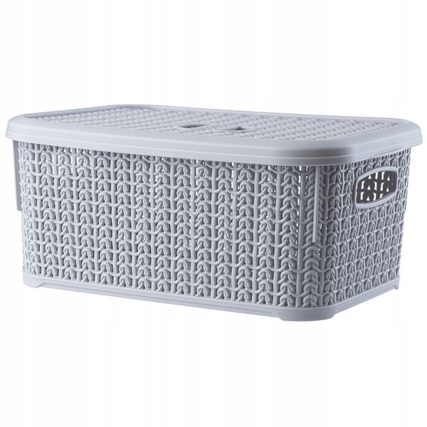 KOSZYK POJEMNIK PUDEŁKO Z POKRYWKĄ KOSZ 6L KOLORY zdjęcie 1