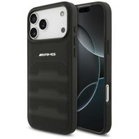 Etui AMG Leather Debossed Lines Logo do iPhone 17 Pro Max czarny