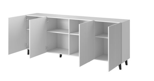 Komoda Pafos 200 cm frezowany front biały mat na Arena.pl
