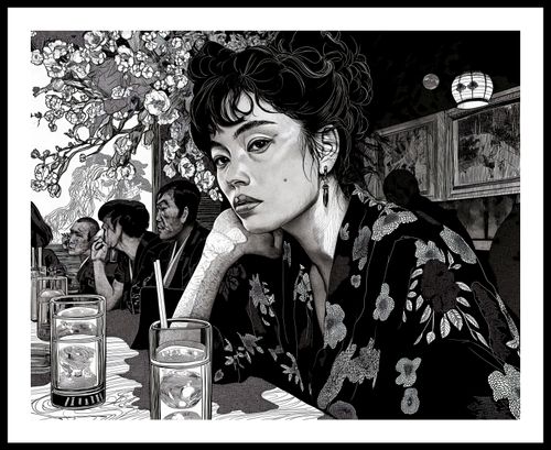 Plakat 76x60,5cm Czarne Kimono na Arena.pl