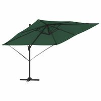 Parasol Roma Zielony 286 x 285 x 265 cm Poliester i aluminium