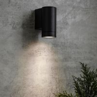 Ścienna LAMPA elewacyjna PIPE 107914 Markslojd zewnętrzna OPRAWA metalowa tuba outdoor IP44 czarna