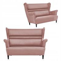 Sofa kanapa uszak Zoja skandynawska nie rozkładana Family Meble liliowa róż