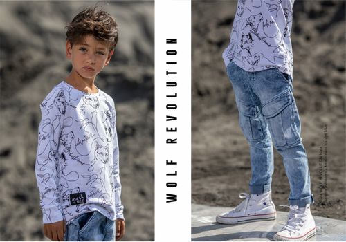 MashMNIE bluza WOLF print 152 158 BIAŁA na Arena.pl