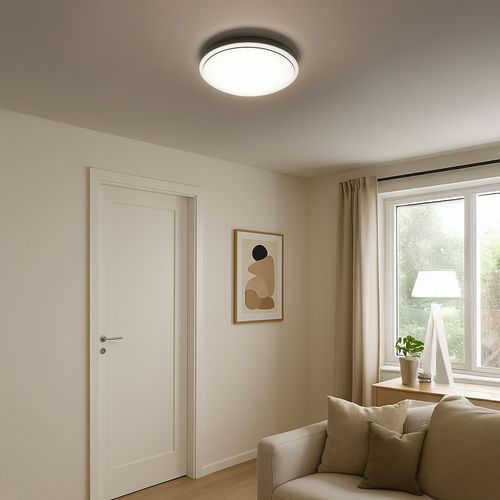 Plafon Liria 2xE27 fi 33cm CZarny na Arena.pl