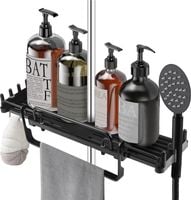 ELNLE Półka prysznicowa Bez wiercenia Teleskopowa Regulowana wysokość