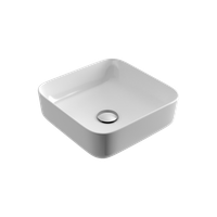 Cori 38 umywalka nablatowa 38,5x38,5 cm kwadratowa, biały połysk
