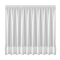 Firana 350x270 ROSES biała siatka róże taśma