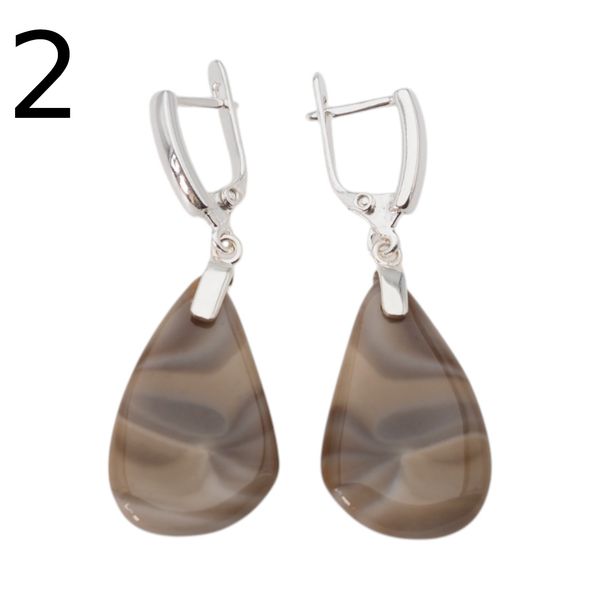 Kolczyki z Krzemieniem Pasiastym - łezki w srebrze 2 zdjęcie 2