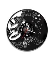 Zegar ścienny z płyty winylowej Gitara 57.2