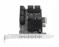 Kontroler Konwerter Adapter Karta Rozszerzeń PCI-E 1X Na 10X SATA 3