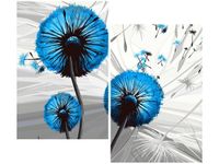 80CM 70CM 2 ELEME OBRAZ RAMA DMUCHAWCE NIEBIESKIM DRUK ŚCIENNY PŁÓTNO