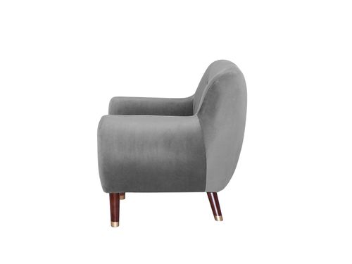 Fotel welurowy szary BODO na Arena.pl