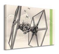 Gwiezdne Wojny Star Wars Episode VII (TIE Fighter Pencil Art) - obraz na płótnie 80x60 cm