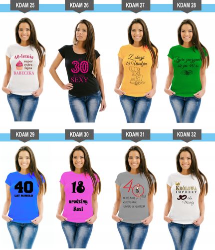 Koszulka PREZENT na urodziny 18 20 30 40 50 60 70 na Arena.pl