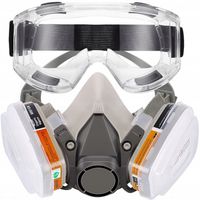 MASKA LAKIERNICZA 6200 + 2x WKŁADY WĘGLOWE + 12x FILTRY + OKULARY Koanni