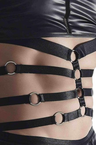 Męski T-Shirt Z Wetlooka Z Dekoracyjnymi Wstawkami Z Taśmy I Gumy L na Arena.pl