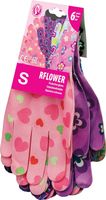 rękawice ogrodowe / kolorowe / rozmiar: 7 - s / rflower_s - 6 szt.