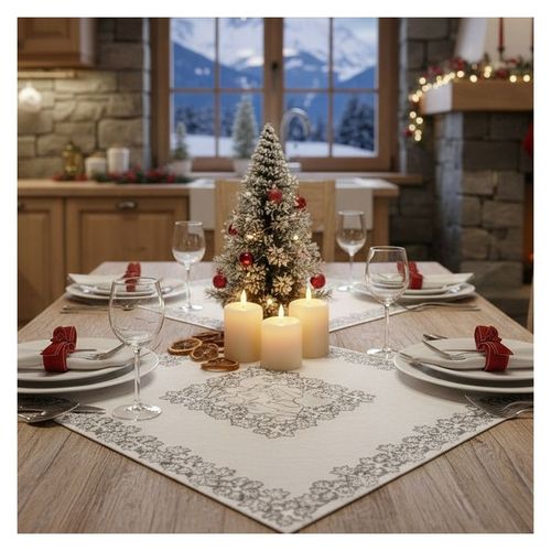 Serweta Biały Mikołaj 85x85 DomoweTekstylia | WN200M B85 | Boże Narodzenie na Arena.pl