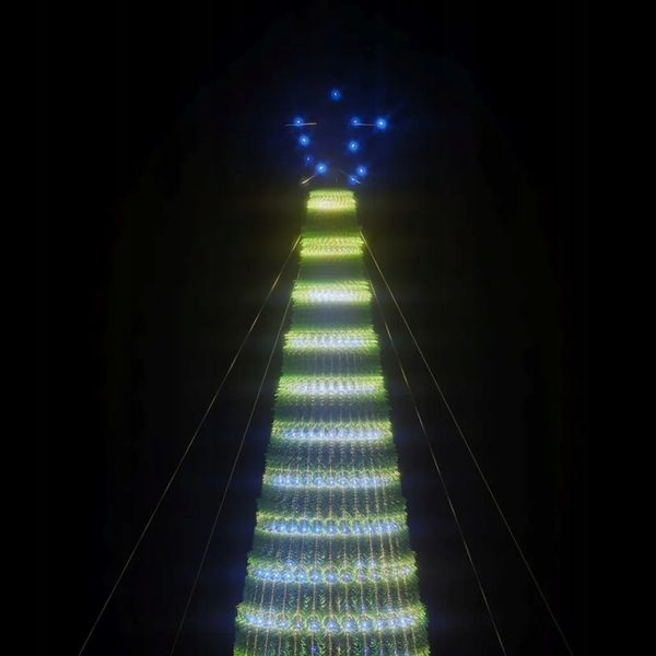Choinka LED 1544 LEDs Niebieski 500 cm zdjęcie 8