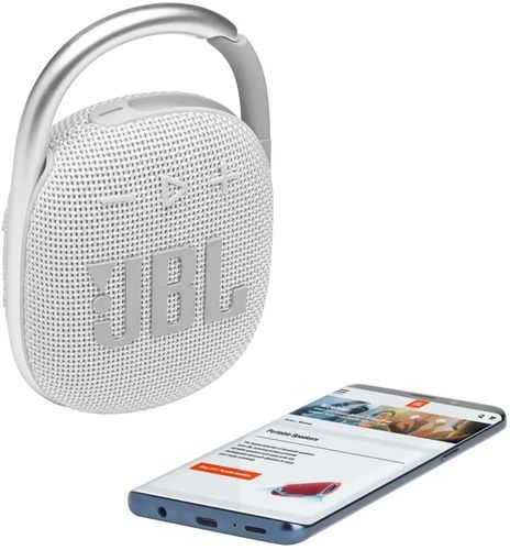Głośnik przenośny JBL Clip 4 Bluetooth IP67 Biały na Arena.pl