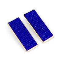 kolczyki granatowe cyrkonie