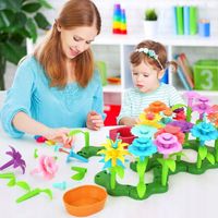 ZESTAW KLOCKI KWIATKI OGRÓD KONSTRUKCYJNE 141 ELE KWIATY ZABAWA W OGRODNIKA